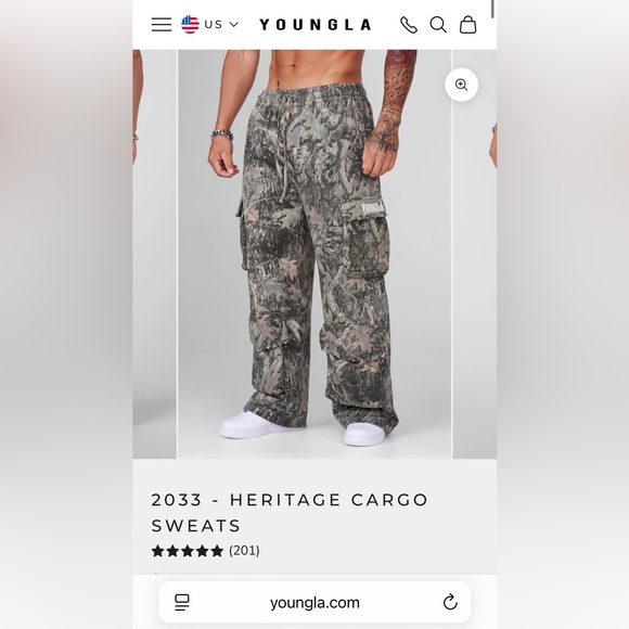 YoungLA | Pants | Youngla Camo Cargo Sweats | Poshmark